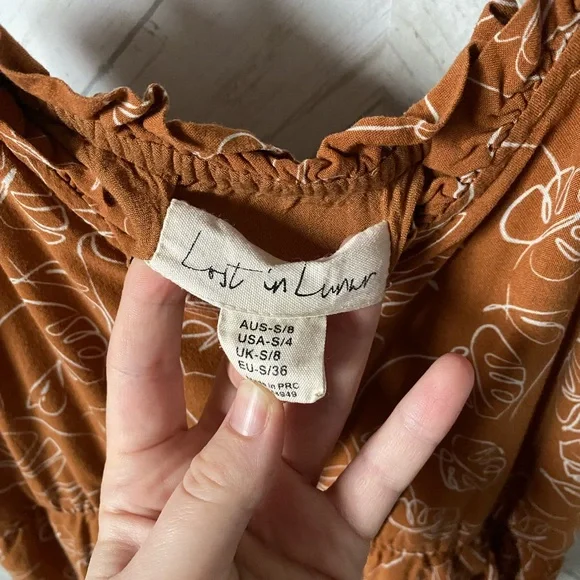 Orange Asymmetrical Ruffled Sundress - Picture 7 of 9